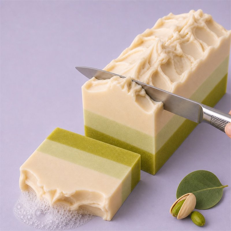 Jabon de aceite verde pistacho