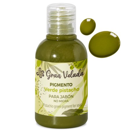 Pigmento liquido verde pistacho jabon de aceite