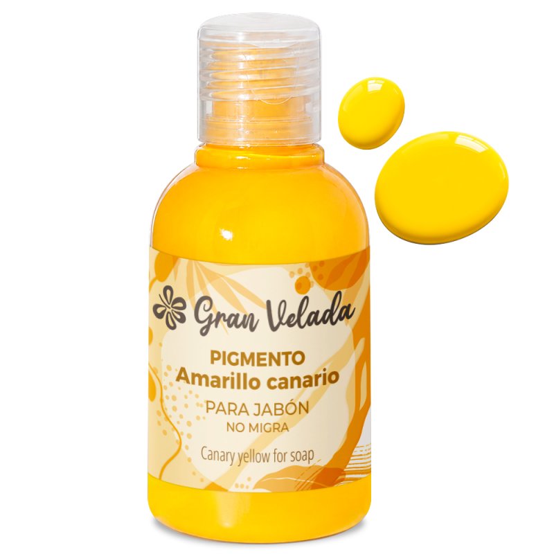 Pigmento liquido amarillo canario jabon de aceite
