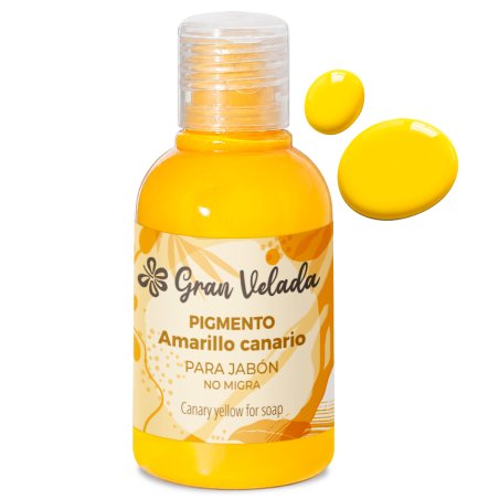 Pigmento liquido amarillo canario jabon de aceite