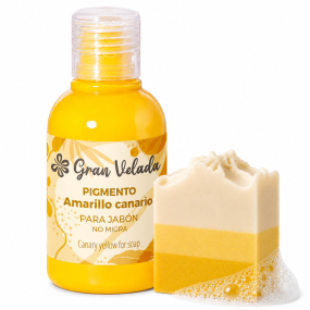 Savon à l’huile pigmentaire liquide à colorant jaune canari