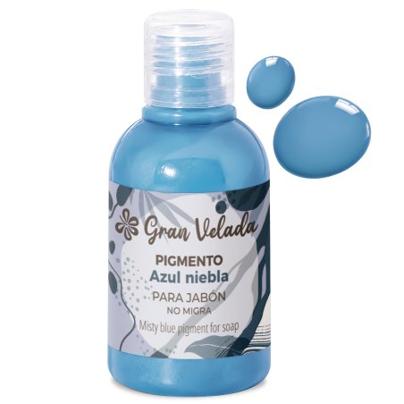 Pigmento liquido azul niebla jabon de aceite