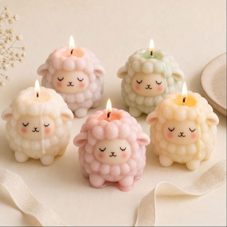 Molde para velas ovejita
