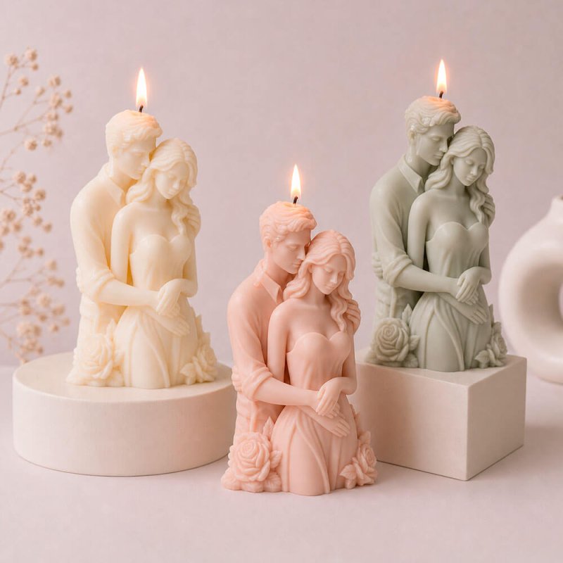 Molde para velas pareja embarazada 4