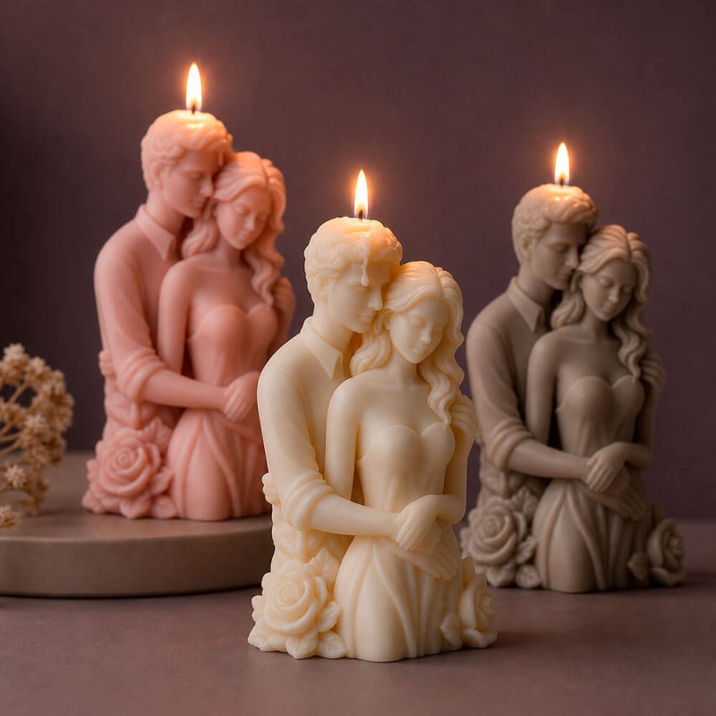 Molde para velas pareja embarazada 5