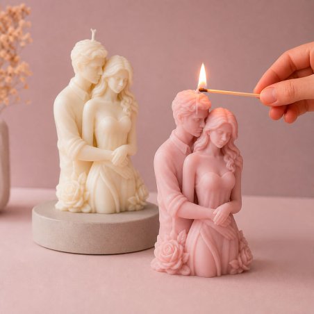 Molde para velas pareja embarazada 3