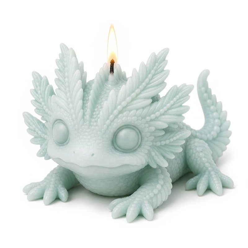 Molde para velas ajolote kawaii 2