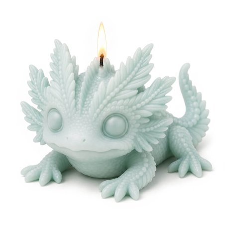 Molde para velas ajolote kawaii 2