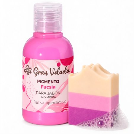 Colorante fucsia jabon de aceite pigmento liquido