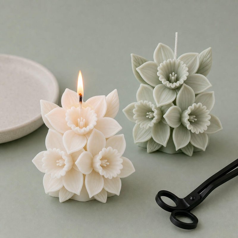 Molde para velas narcisos 3