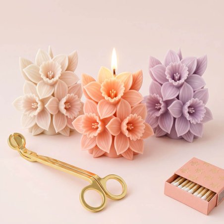 Molde para velas narcisos 4