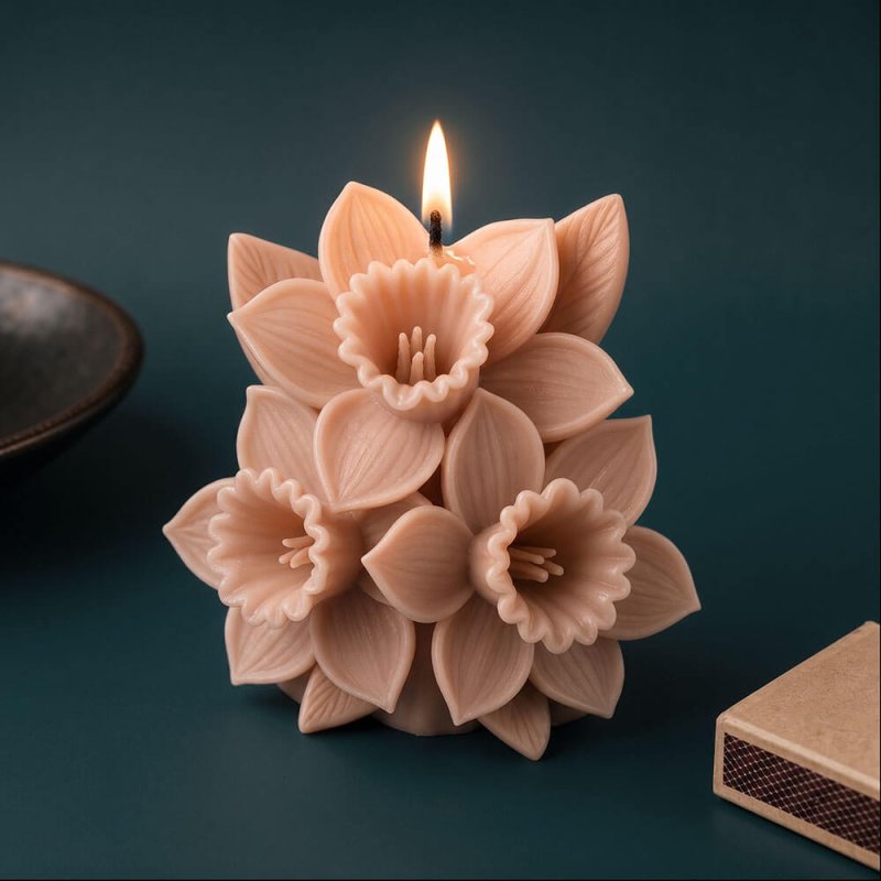 Molde para velas narcisos 5