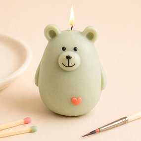 Molde para velas oso gordito