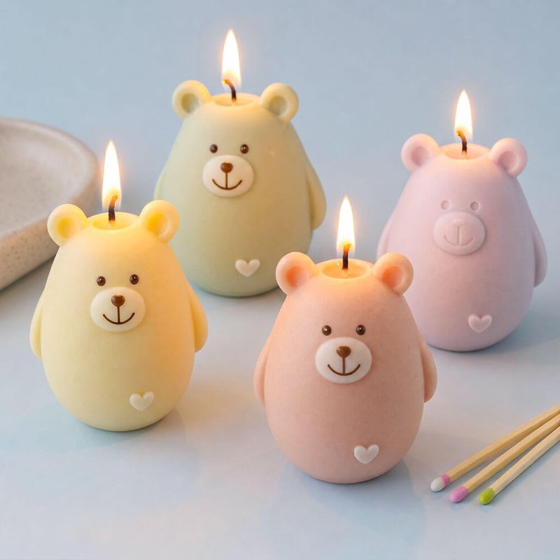 Molde para velas oso gordito 4