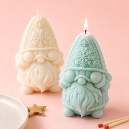 Molde para velas gnomo navideño 3
