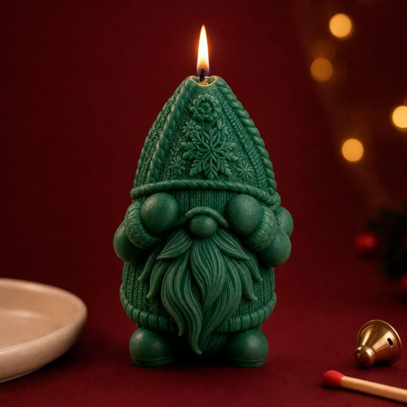 Molde para velas gnomo navideño 5
