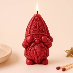 Molde para velas gnomo de Natal