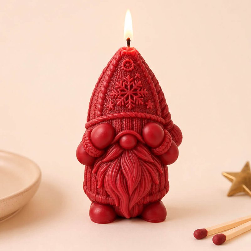 Molde para velas gnomo navideño
