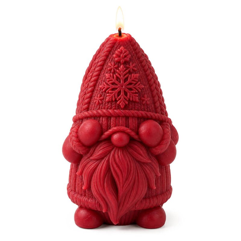 Molde para velas gnomo navideño 2