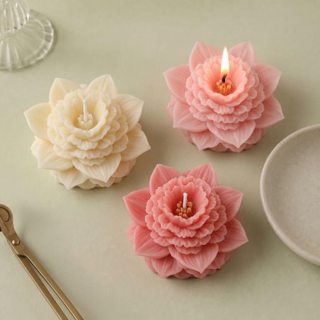 Molde para velas dalia 3D 4