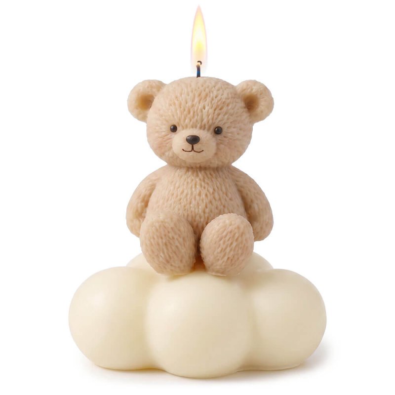 Molde para velas osito en la nube 2