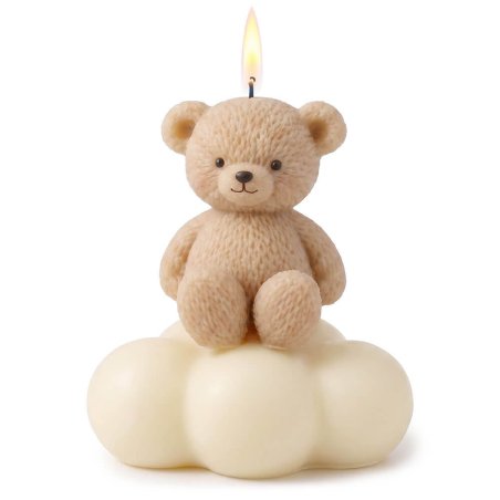 Molde para velas osito en la nube 2