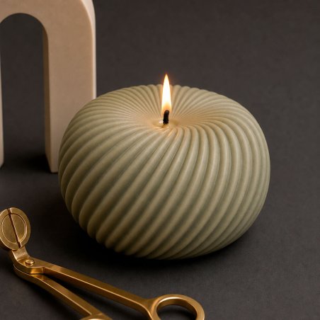 Molde para velas esfera en espiral 5