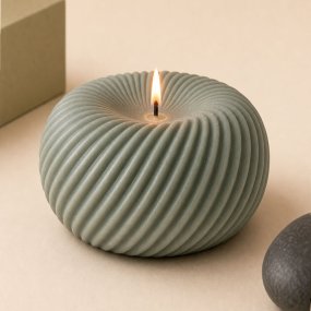 Molde para velas esfera em espiral