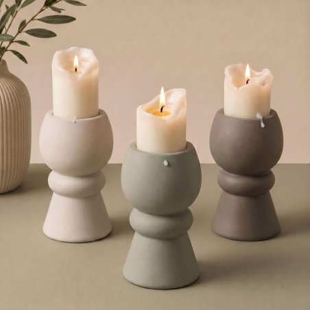Molde para portavelas candelero de pedestal 5