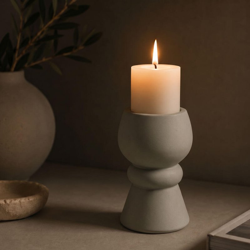 Molde para portavelas candelero de pedestal 4