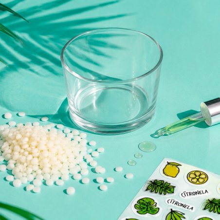 Materiales para hacer velas de citronela anti mosquitos