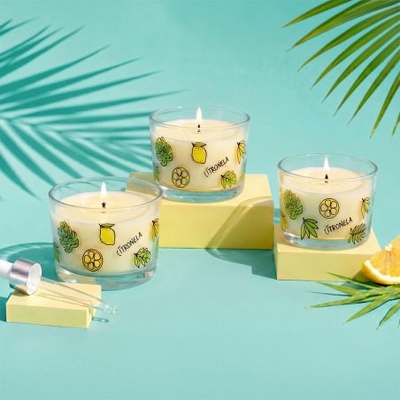 Velas anti mosquitos hechas con el kit como hacer velas de citronela