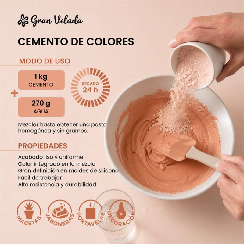 Instrucciones de uso del cemento para figuras siena