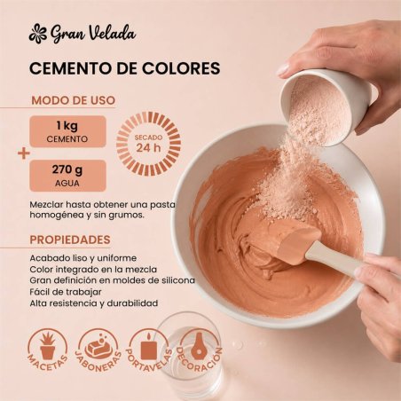 Instrucciones de uso del cemento para figuras siena