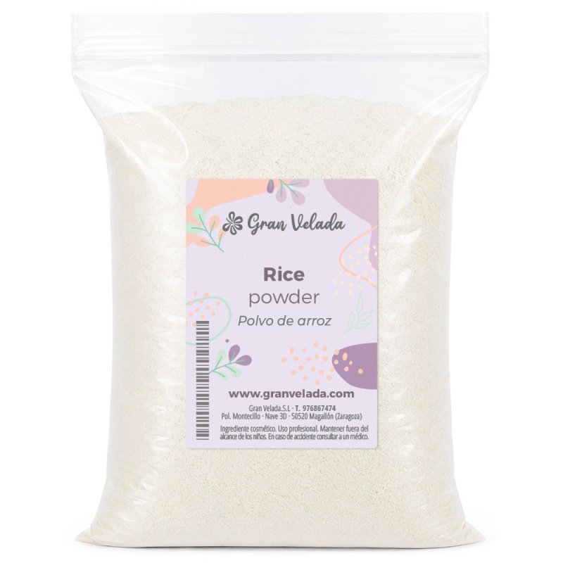 Polvo de arroz para cosmética