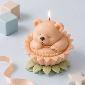 Molde para velas osito durmiente