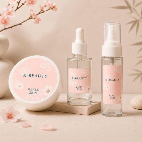 Pegatinas K-Beauty para envases cosméticos