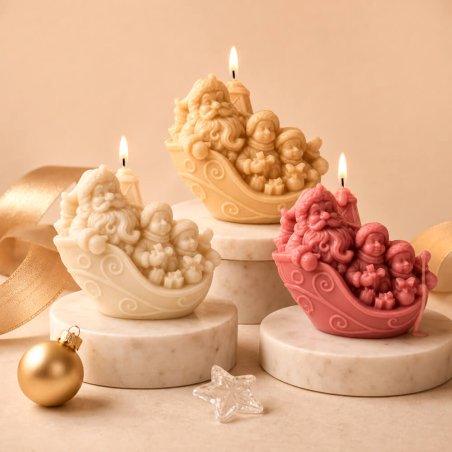 Molde velas papá noel