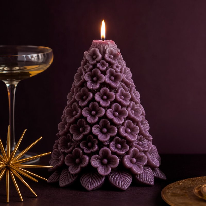 Vela decorativa árbol floreado