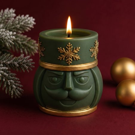 Vela decorativa cabeza de cascanueces 1