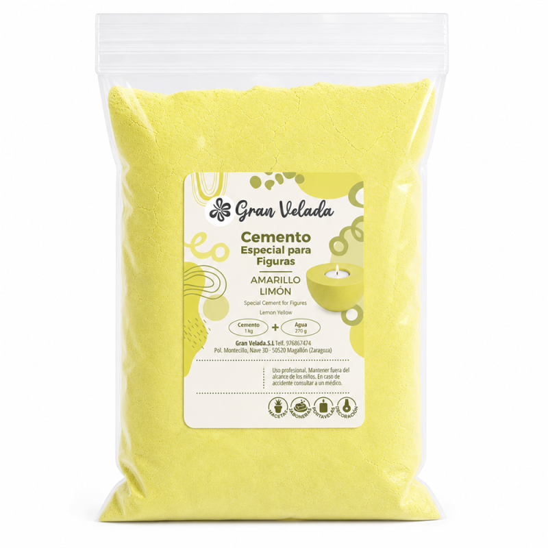 Bolsa de cemento para figuras amarillo limón Gran Velada