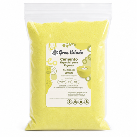 Bolsa de cemento para figuras amarillo limón Gran Velada
