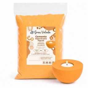 Cimento laranja abóbora para figuras