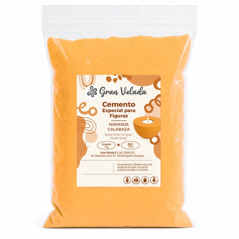 Bolsa de cemento para figuras naranja calabaza Gran Velada
