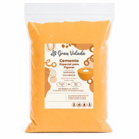 Bolsa de cemento para figuras naranja calabaza Gran Velada