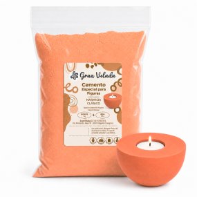 Cemento para figuras naranja clásico