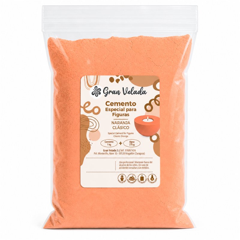 Bolsa de cemento para figuras naranja clásico Gran Velada