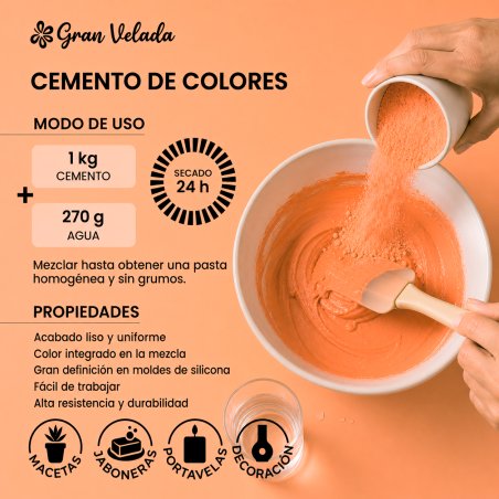 Como mezclar cemento para figuras naranja clásico con agua para manualidades