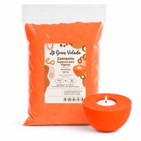Cimento laranja neon para figuras
