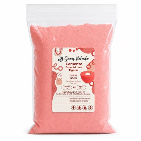 Bolsa de cemento para figuras coral neón Gran Velada
